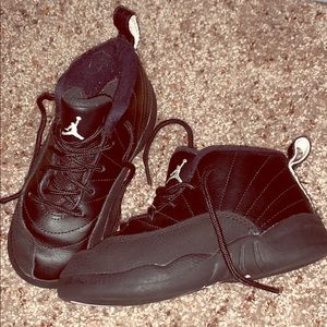 Black Retro Jordan 12s (Kids)